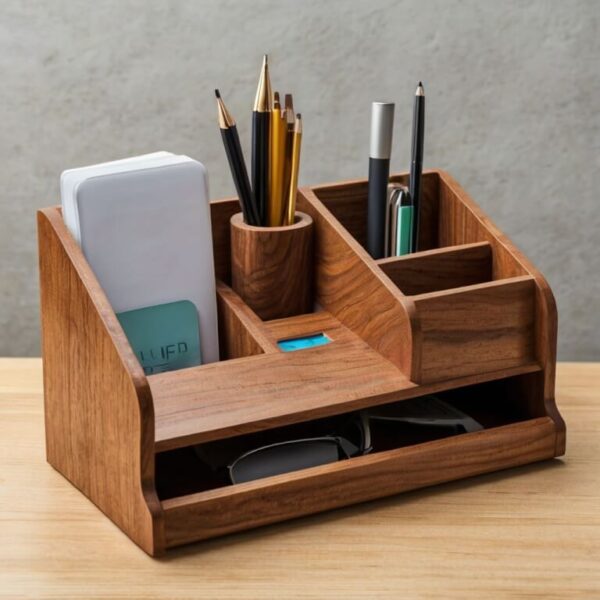 Wood Desk Organizer - Image 2