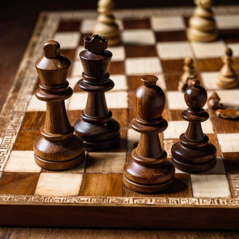 طقم شطرنج خشبي - الصورة 3