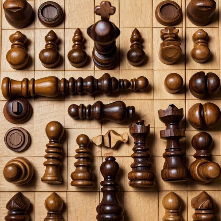 طقم شطرنج خشبي - الصورة 4
