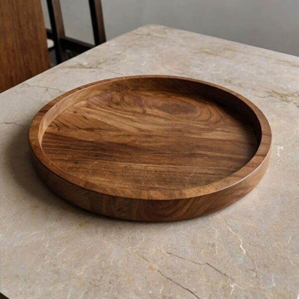 Wooden Round Tray - Image 2